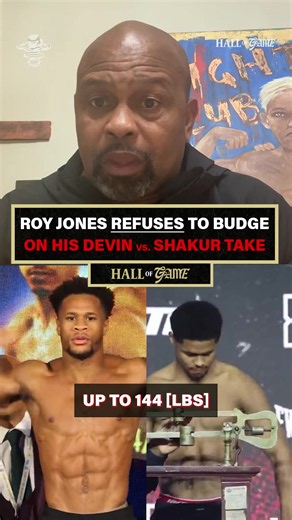 Roy Jones Jr. Explains Why Shakur vs. Haney Shouldn't Be at 144 lbs