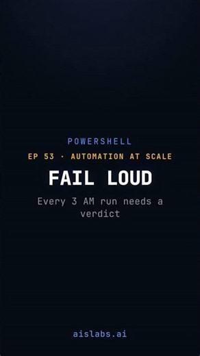 PowerShell Error Handling for Unattended Scripts