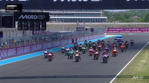 LIGHTS OUT IN #Moto2Salac takes the lead as Lopez misses T1#HungarianGP 🇭🇺