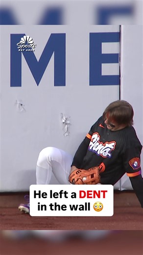 Drew Gilbert vs. the wall 😅 #giants #baseball #mlb #highlights #sfgiants