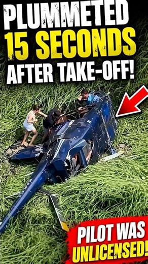 UNLICENSED PILOT! HELICOPTER CRASH 15 Seconds After Takeoff 😱