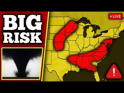 🔴 BREAKING TORNADO THREAT COVERAGE - Strong Tornadoes Possible With LIVE Storm Chasers...
