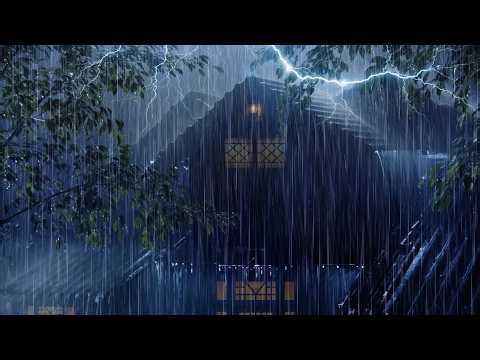 Beat Insomnia in 3 Minutes with Thunderstorm on Tin Roof | Heavy Rain & Loud Thunder for Deep Sleep