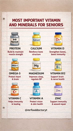 Vitamins and Minerals for Seniors | Boost Energy & Health Naturally #healthylifestyle #healthyeating