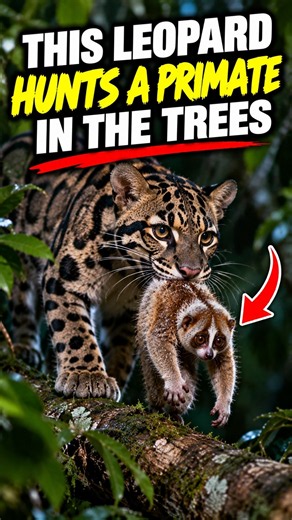 A Clouded Leopard's Rare Prey Was Caught on Camera 😳 #wildlife #animalfacts #nature #shorts