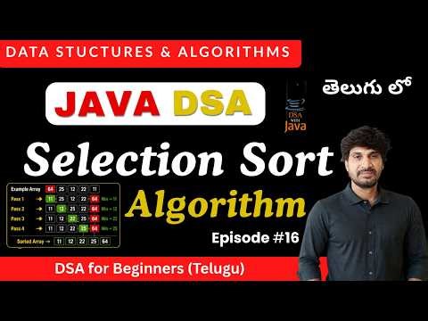 Selection Sort Algorithm in Java | Step-by-Step Explanation (Telugu)