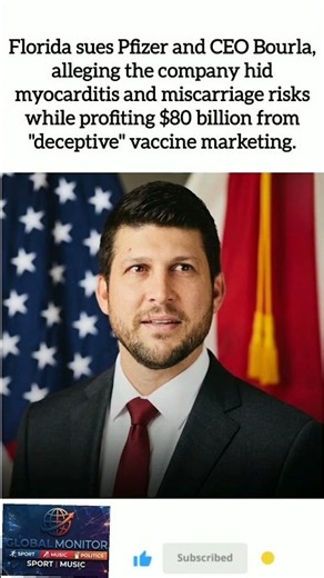 Florida Sues Pfizer and CEO Over COVID Vaccine Marketing Claims #Pfizer #COVID19