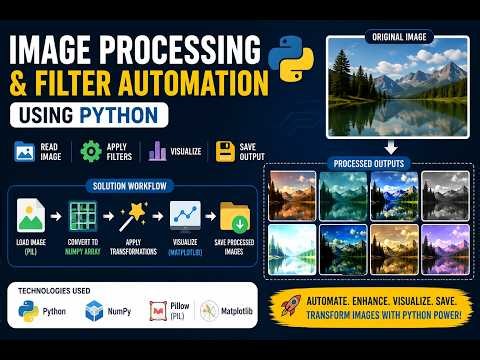 📸 Python Image Processing Project Using NumPy, PIL & Matplotlib | Data Science Project
