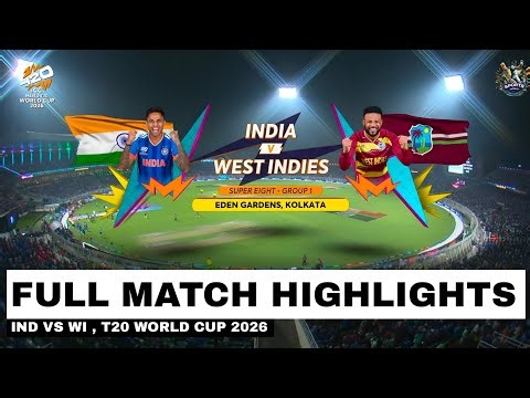 India vs West Indies T20 World Cup Match Highlights | ICC World Cup 2026 | IND vs WI Highlights