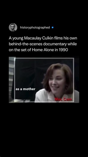 Macaulay Culkin did film his own unique behind-the-scenes footage while working on the set of Home Alone in 1990, documenting his experience from a child's perspective. While this was a personal project rather than a formal documentary, snippets have since been shared in various featurettes. Credit: Disney | History In Pictures