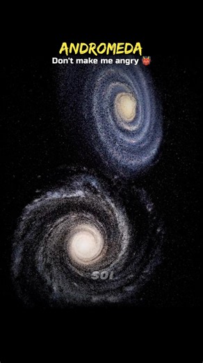 Andromeda - Milky Way Collision 💀⚔️ #Shorts #Space #Astronomy #Universe #MilkyWay #Earth