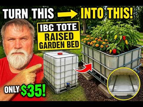 Turning a $35 IBC Tote Into a Raised Garden Bed
