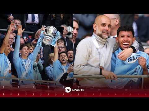FULL TROPHY CELEBRATIONS! Man City lift the FA Cup after beating Chelsea at Wembley 🏆