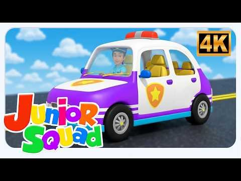 Wheels On The Police Car Song | Emergency Vehicles For Kids | Nursery Rhymes For Toddlers