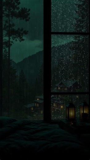 Rain the Bedroom Window for Relax, Deep Sleep #RainSounds #Thunderstorm #SleepSounds