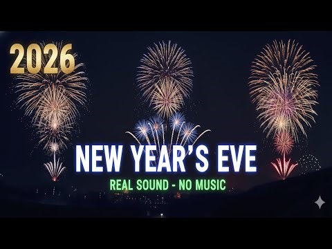 Happy New Year 2026 Fireworks 4K (Real Sound - No Music)