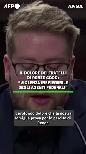 Il dolore dei fratelli di Renee Good: "Violenza inspiegabile degli agenti federali". Il ricordo della donna uccisa dall'Ice: "A Minneapolis scene surreali" #ANSA | ANSA.it
