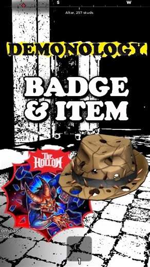 DEMONOLOGY BADGE & BITER FEDORA (HOW TO GET) THE HOLLOW ROBLOX #roblox #demonology #demonologyroblox