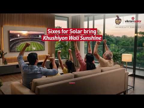 Sixes for Solar | KKR x Vikram Solar | Every 6 Sixes Powers a Home