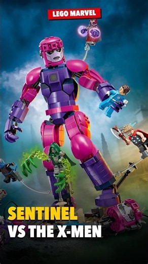 A LEGO Sentinel Attacks the X-Mansion in Avengers: Doomsday | Marvel Set #76348
