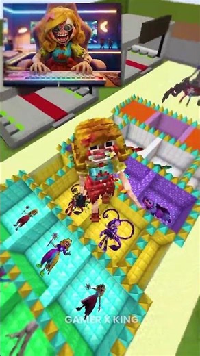 Correct Hole Jump Challenge🏆 With Gugu Gaga & Poppy Playtime🙀✨ #minecraft​ #poppyplaytime​