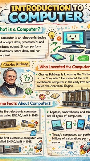👉 Introduction to Computer | Basic Concepts Explained 💻✨#computerbasics#basiccomputer