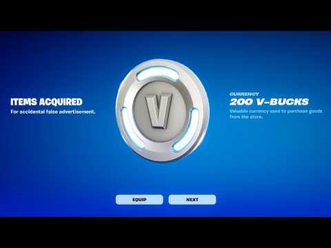 Fortnite is giving V-Bucks for messing up..
