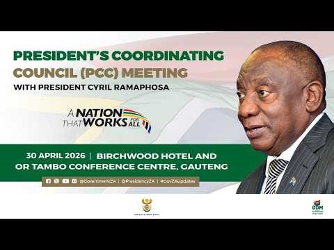 President Cyril Ramaphosa delivers remarks during the Presidential Coordinating Council Meeting.