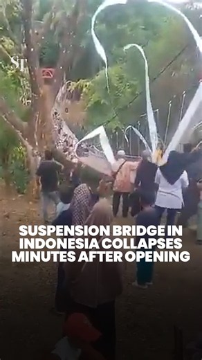 Indonesia suspension bridge collapses on the day of opening