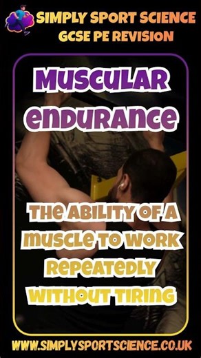 How to ace GCSE PE - What is Muscular Endurance? - Revision Cards from SimplySportScience