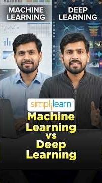 🔥Machine Learning vs Deep Learning Explained | Key Difference in 60 Seconds #shorts #simplilearn