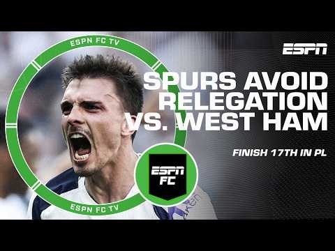 REACTION to Spurs escaping relegation 👀 + Arsenal win Premier League title 🏆 | ESPN FC
