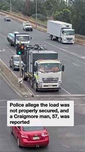 Wild moment timber load spears through cab window in South Australia