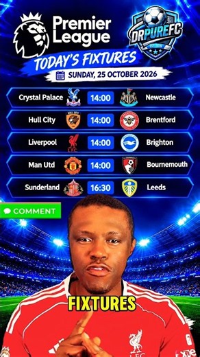 🚨PREMIER LEAGUE FIXTURES TODAY! Sunday Matchday 8 Schedule 🗓️. #shorts