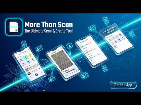 MoreThanScan: Smart document scanner with OCR, QR/barcode reader, PDF export & editor.