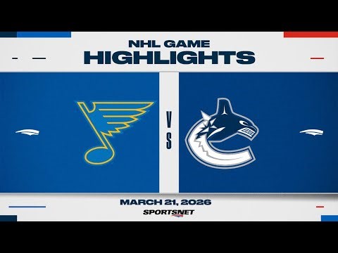 NHL Highlights | Blues vs. Canucks - March 20, 2026