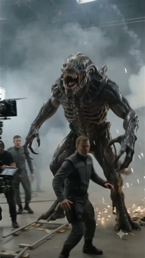 DANGEROUS ALIEN Behind the Scenes 👽🔥 | How Hollywood Creates Monsters #Shorts