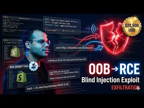 How to Exploit Out-of-Band RCE (Blind Command Injection + Data Exfiltration) | OOB to RCE