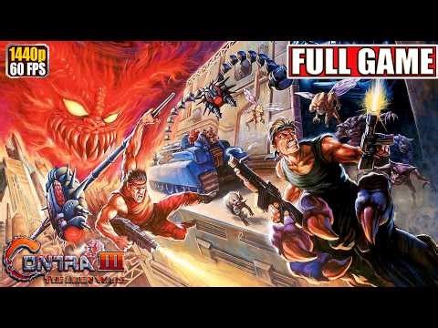 Contra 3 The Alien Wars Full Gameplay Walkthrough [1992 SNES Longplay Playthrough] No Commentary