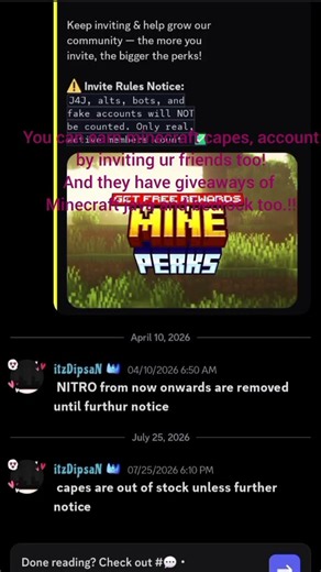 🎁 GET FREE MINECRAFT JAVA, BEDROCK & CAPES?! 👀🔥 | Mineperks #minecraft #ytshorts