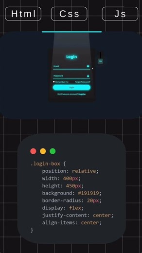 Create a Beautiful Login Form using HTML & CSS 🔥 | Step-by-Step Tutorial
