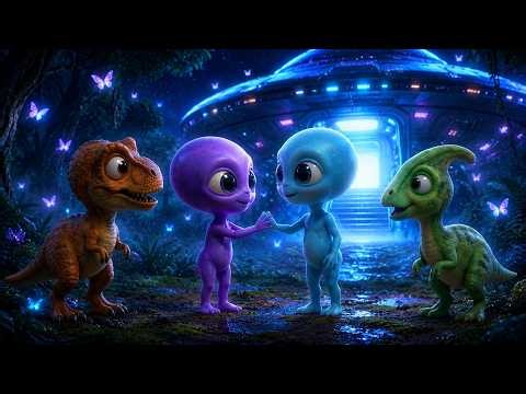 ALIENS Kidnap the T-Rex Family Babies!, Part 1 | Dinosaur Animated Short Film