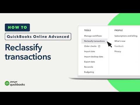 How to reclassify transactions | QuickBooks Online Advanced