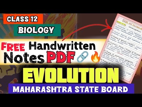 Class 12 biology chapter evolution|#handwritten notes|evolution class 12 biology notes| @SSNotes-27