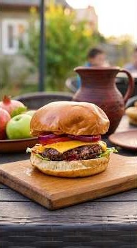 The perfect family lunch in the garden 🍔 #cooking #familytime #recipe