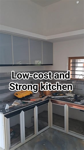 aluminium low-cost and strong kitchen #ytshorts #kitchen #diykitchen #home #newyoutuber #vlogmas