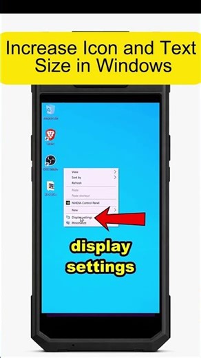 Increase Icon and Text Size in Windows | Tiny Icons on Windows? Do This! #shorts #shortvideo