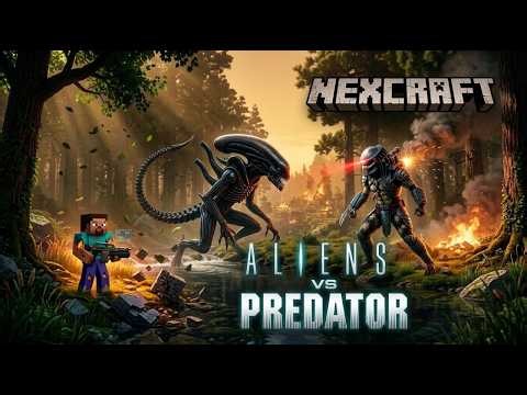 MINECRAFT ALIENS VS PREDATOR – AN EPIC SCI FI BATTLE!