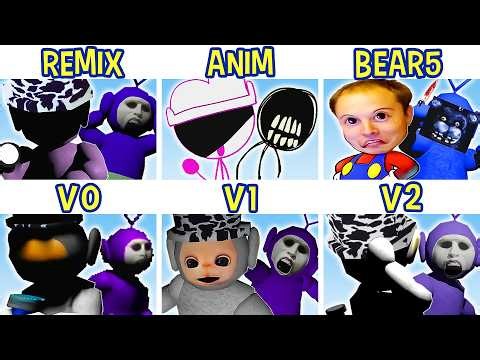 Nocturnal Protocol ALL Versions | V0, V1, V2, Remix, Bear5, Animation - Myths of Tubbyland (FNF Mod)
