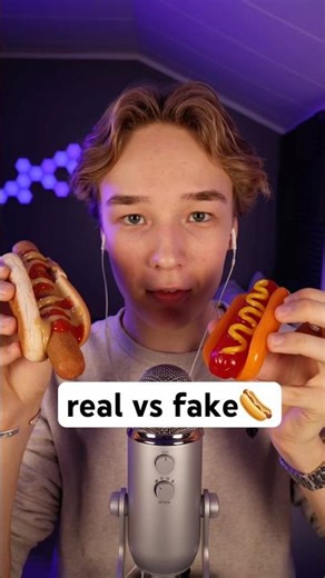 Real vs fake hot dog🌭 #asmr #asmrvideo #asmrsounds #asmrcommunity #asmreating